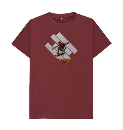 Red Wine Men's skate tee ollie