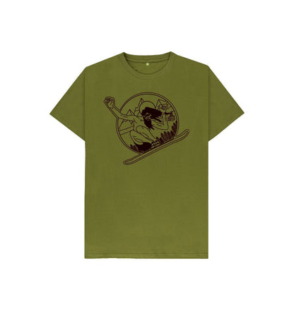 Moss Green Kids Ski Hippy T shirt