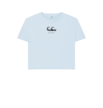 Sky Blue SKURF Womens Crop Top