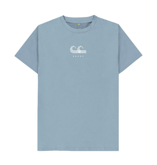 Stone Blue Men's tee white logo